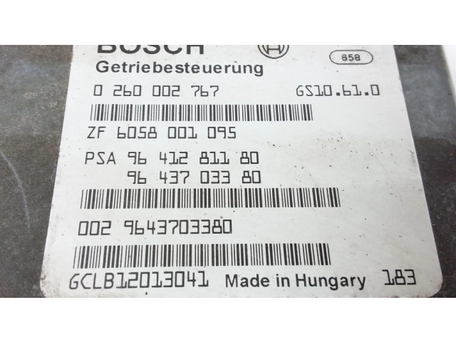 Блок управления коробкой передач 0260002767, 6058001095 Citroen C5