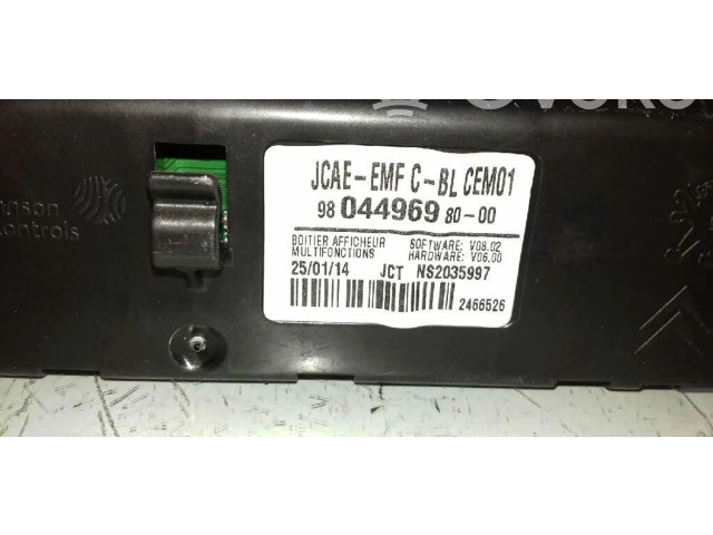 Экран дисплея вверх 9804496980, NS2035997 Citroen DS4