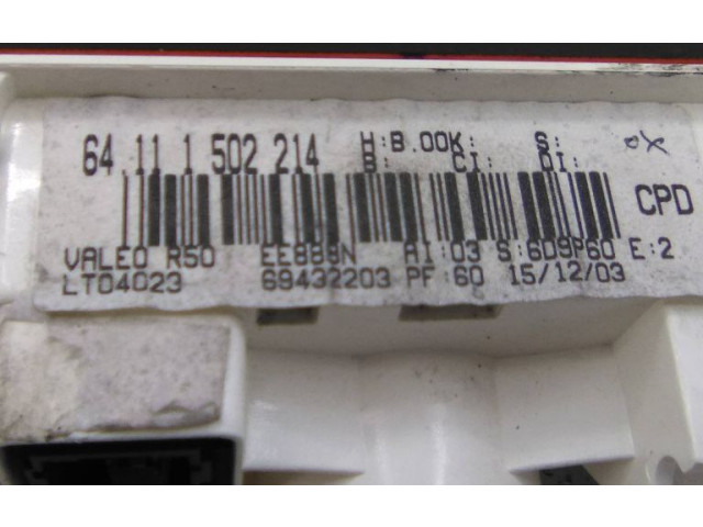 Блок управления климат-контролем 1502214   Mini One  Cooper R50  53