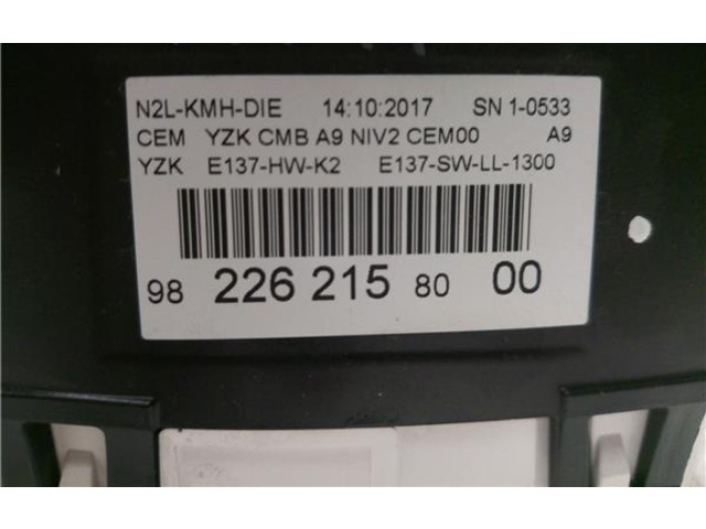 Спидометр (приборный щиток)    BHY, 982262158000   Peugeot 2008 I