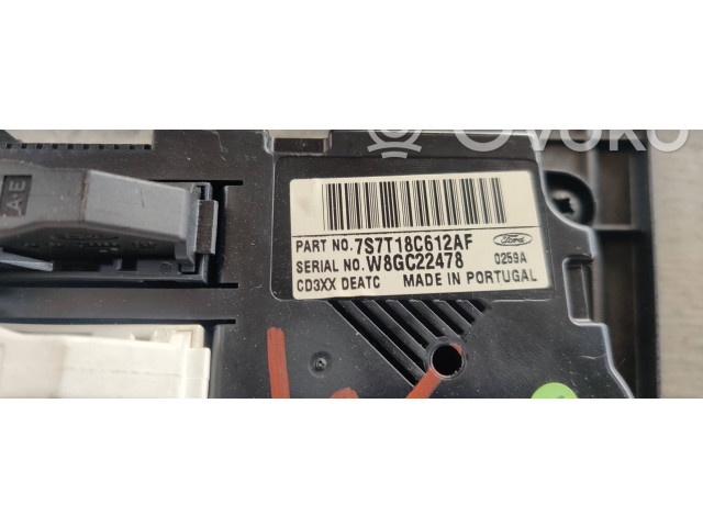 Блок управления климат-контролем 7S7T18C612AF, W8GC22478 Ford S-MAX