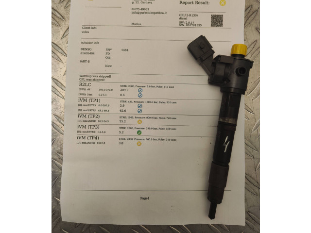 Форсунка 31405404, 1484 Volvo S60