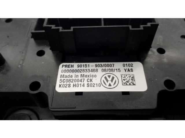 Блок управления климат-контролем 5C0820047CK, 901519030007   Volkswagen Jetta VI