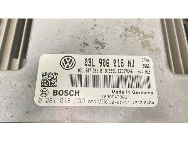 Řídící jednotka 03L906018NJ, 03L907309R Volkswagen Caddy 2012