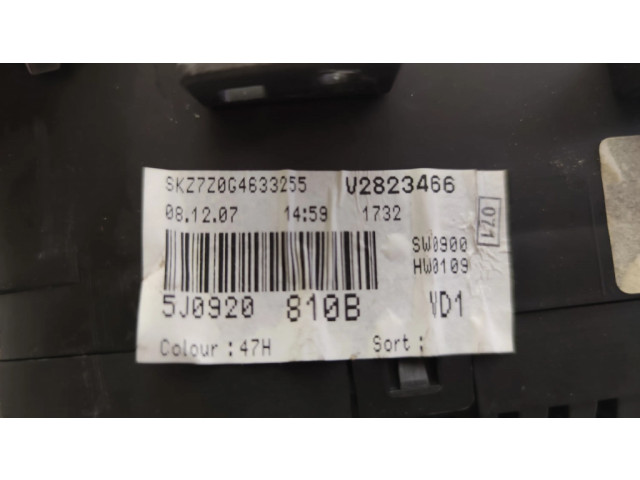Přístrojová deska  Skoda Roomster (5J) 2007 5J0920810B  