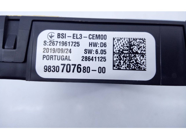 Pojistková skříňka Řídící jednotka BSM 983070768000 Citroen Berlingo 2019