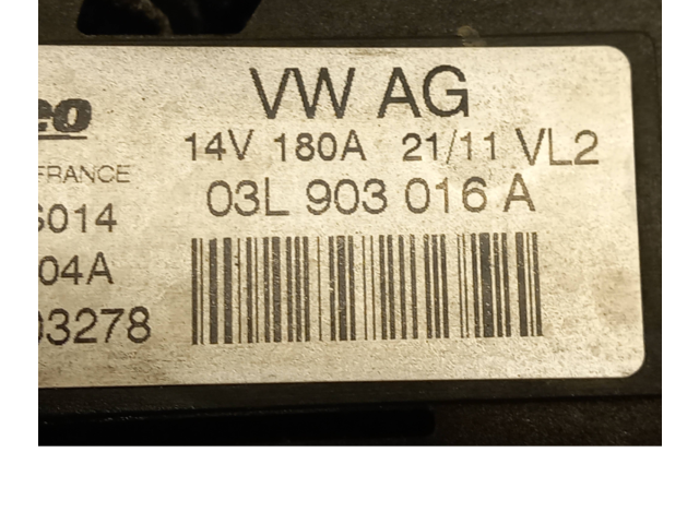 Генератор 03L903016A, 14V180A Audi A6 S6 C7 4G