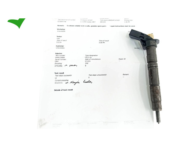 Vstřikovač A6420701387, 071201 Mercedes-Benz R W251 pro naftový motor 3.0 642950 642950