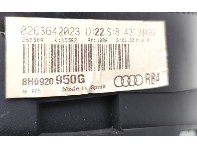 Панель приборов 8H0920950G, 0263642023 Audi A3 S3 8P