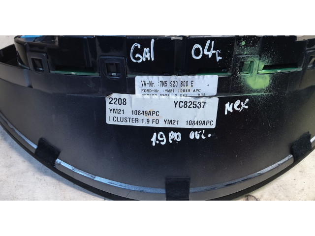 Панель приборов 7M5920800E, YM2110849APC Ford Galaxy