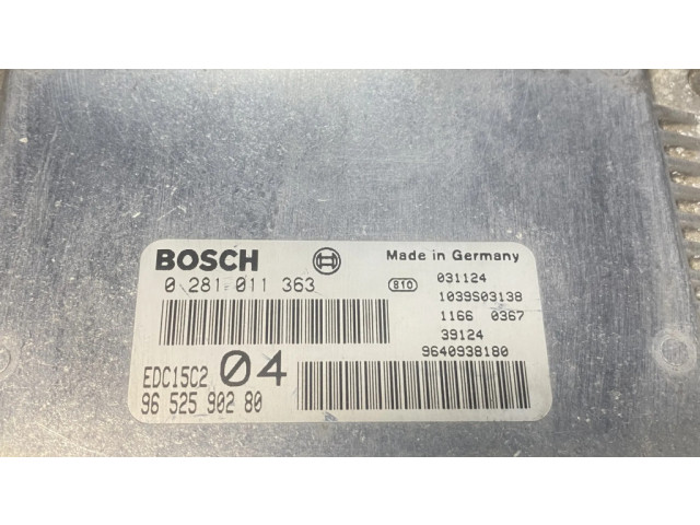 Řídící jednotka 9652590280, 0281011363 Citroen C8 2006