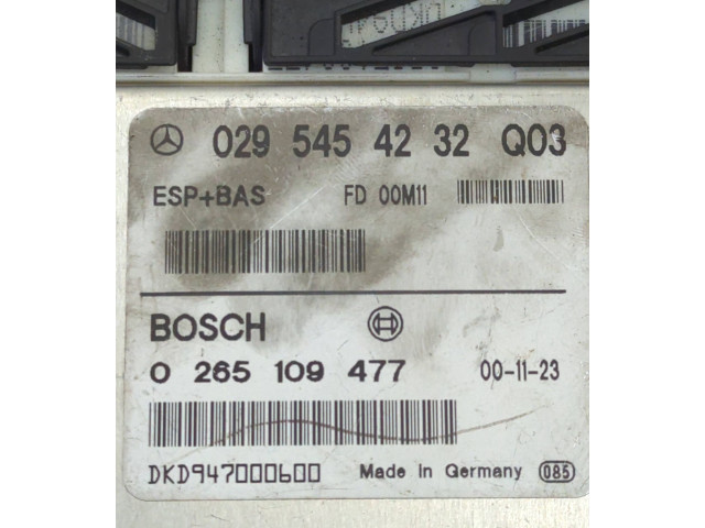 Блок управления АБС 0295454232Q03, 0265109477   Mercedes-Benz A W168