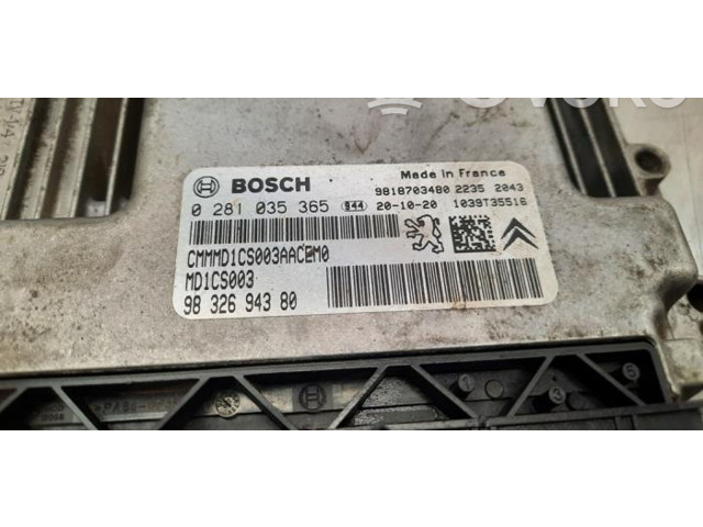 Řídící jednotka 9832694380 Citroen Berlingo 2020