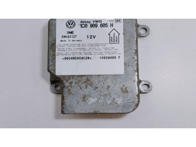 Блок подушек безопасности 1C0909605H, 5WK43127 Skoda Fabia Mk1 (6Y)