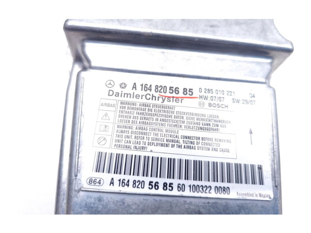Блок подушек безопасности A1648205685, 0285010211   Mercedes-Benz R W251
