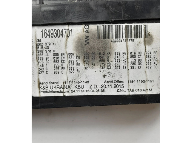 Блок предохранителей  2K2970019, 1649304701   Volkswagen Caddy    