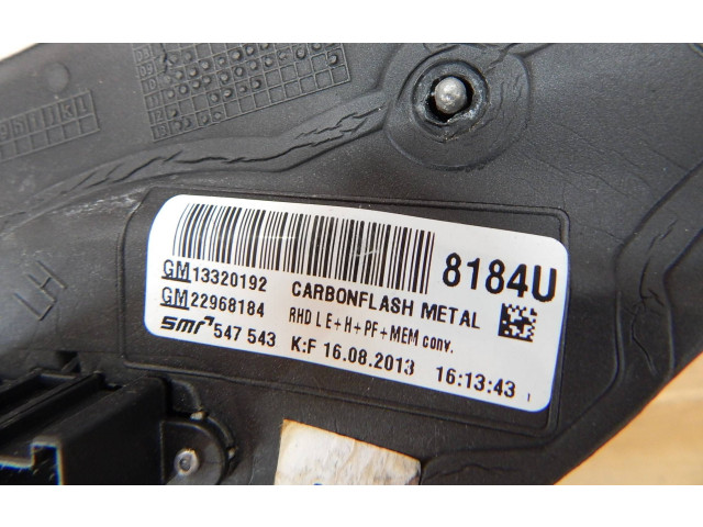 Zpětné zrcátko Vauxhall Insignia A 2014 13320192, 22968184