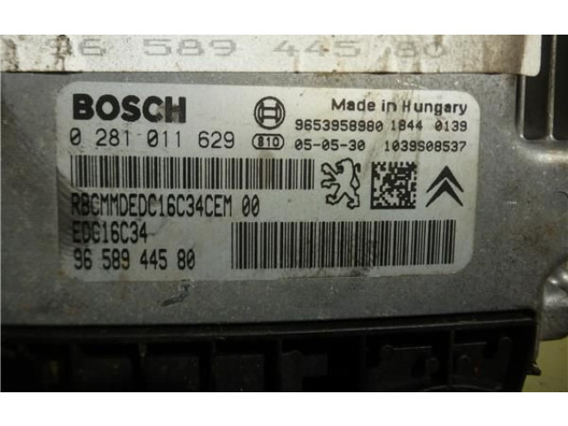 Řídící jednotka 281011629, 9658944580EDC16C34 Citroen C4 I 2005