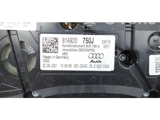 Панель приборов 81A920750J, 81A920750J Audi Q2 -