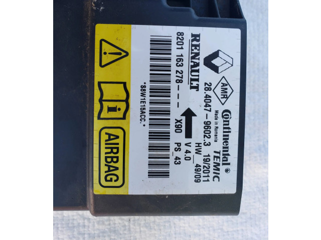 Блок подушек безопасности 8201163278, 28404796023 Dacia Logan I