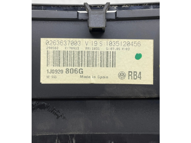 Панель приборов 1J0920806G, 1035120456 Volkswagen Bora
