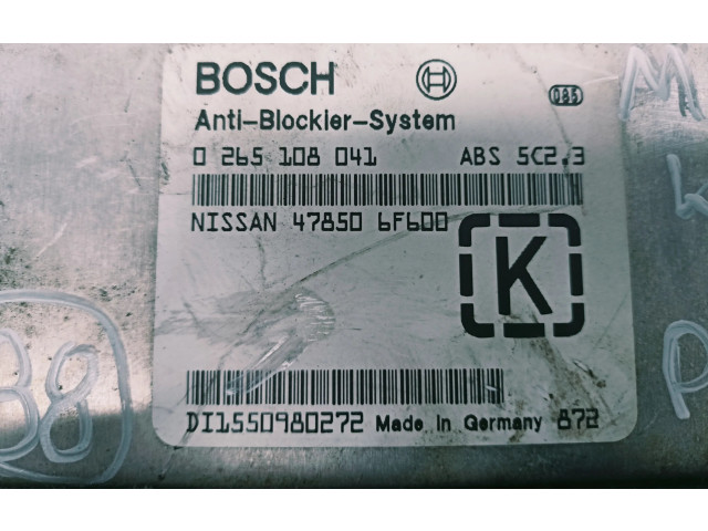 Řídící jednotka 478506f600 Nissan Micra 1999