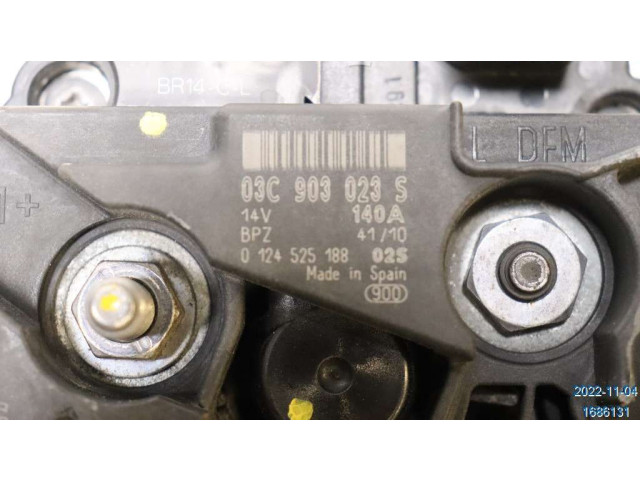 Генератор 03C903023SX, 0124525188 Volkswagen Touran I