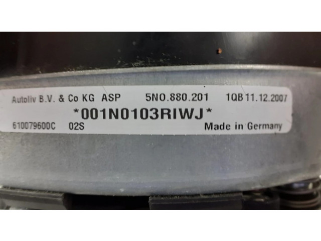 Подушка безопасности водителя 5N0880201, E509E316911U176   Volkswagen Touran I