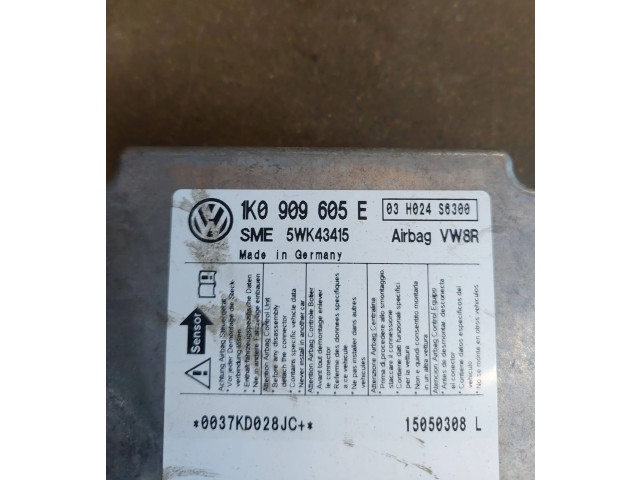 Блок подушек безопасности 1K0909605E, 5WK43415 Volkswagen Jetta V