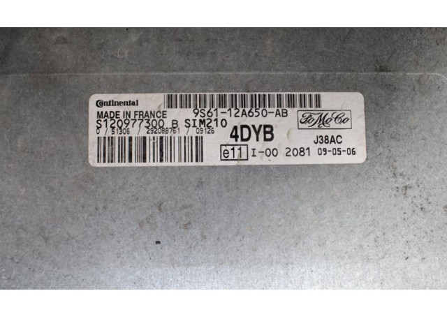 Блок управления двигателя 9S6112A650AB   Ford Fusion