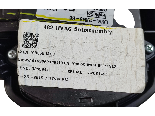 Вентилятор печки    LX6A19846, LX6A19846GB   Ford Escape IV