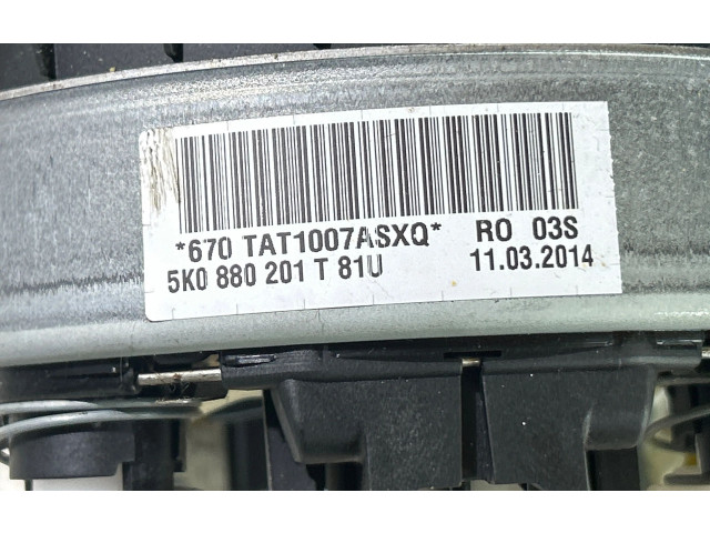 Подушка безопасности водителя 5K0880201T, TTT10074   Volkswagen Touran II