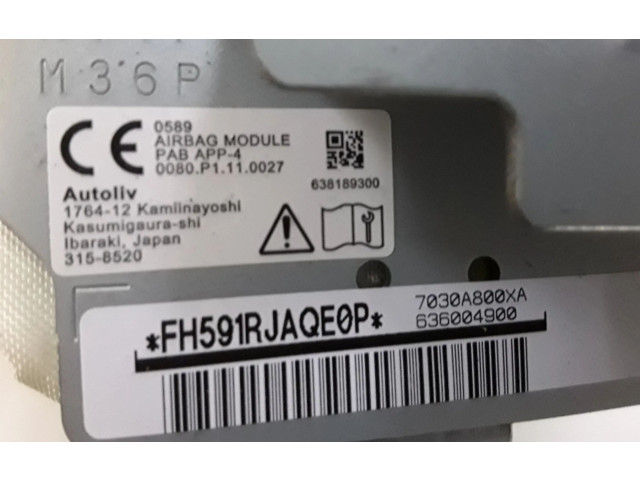 Подушка безопасности пассажира 638189300 Mitsubishi L200