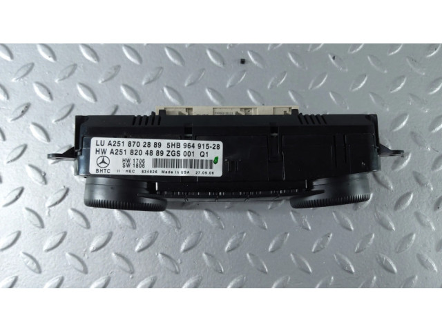 Блок управления климат-контролем A2518702889, A2518204889   Mercedes-Benz R W251