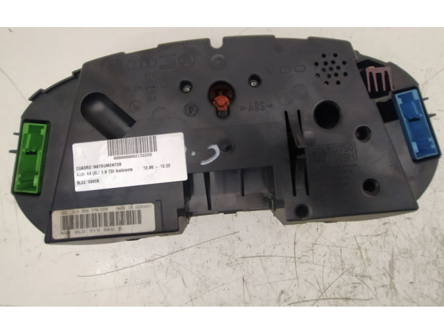 Спидометр (приборный щиток) 8L0919860B   Audi A3 S3 8L   