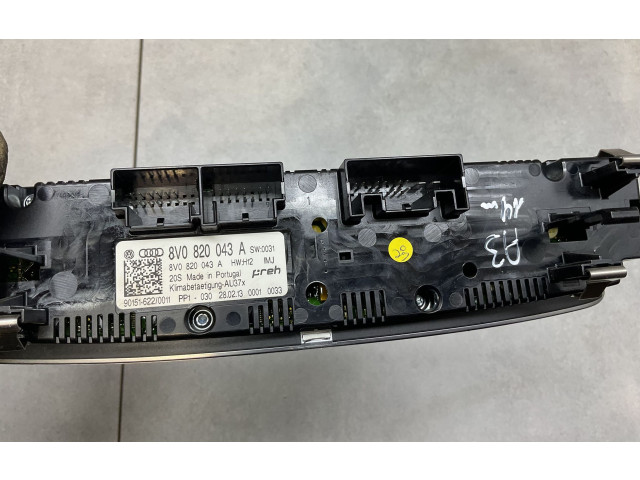 Блок управления климат-контролем 8V0820043A Audi A3 S3 8V