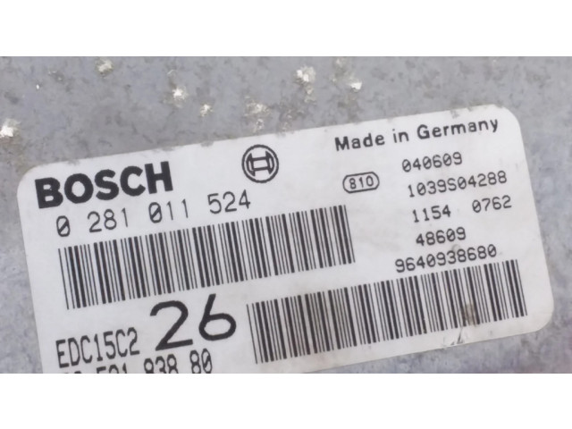 Блок управления двигателя 9652183880, 0281011524 Citroen C5