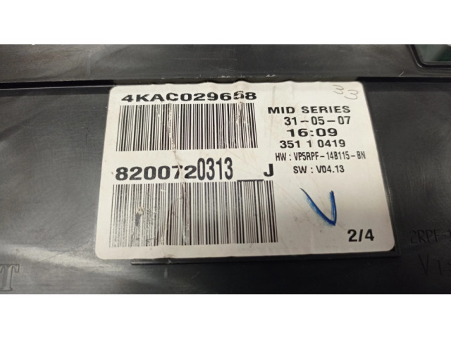 Панель приборов 4KAC029658, 8200720313 Renault Megane II