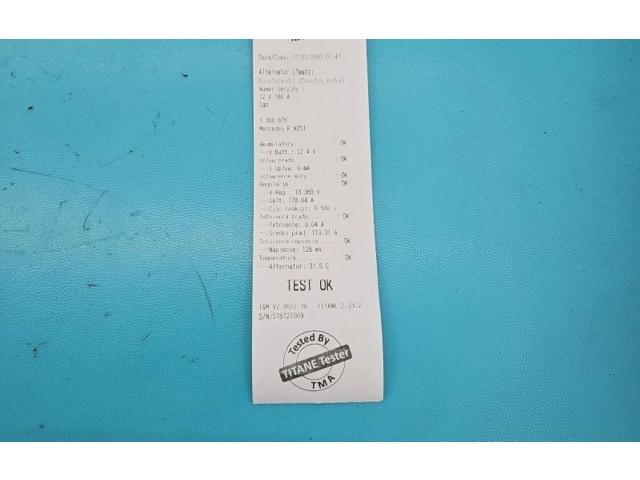 Генератор A2721540102, IMPRK1366876 Mercedes-Benz R W251