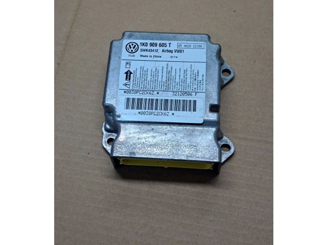 Блок подушек безопасности 1K0909605T, 5WK43412 Skoda Octavia Mk2 (1Z)