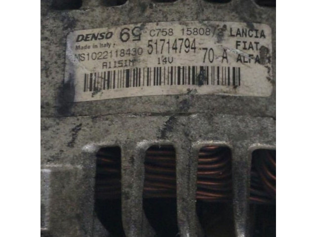 Генератор 51714794, 51714794   Fiat Idea      