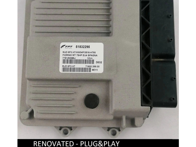 Рулевая рейка Блок управления двигателя 51832295, 77EVWW85J Fiat Qubo - года