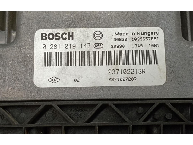 Блок управления двигателя 237102213R, 0281019147 Dacia Dokker