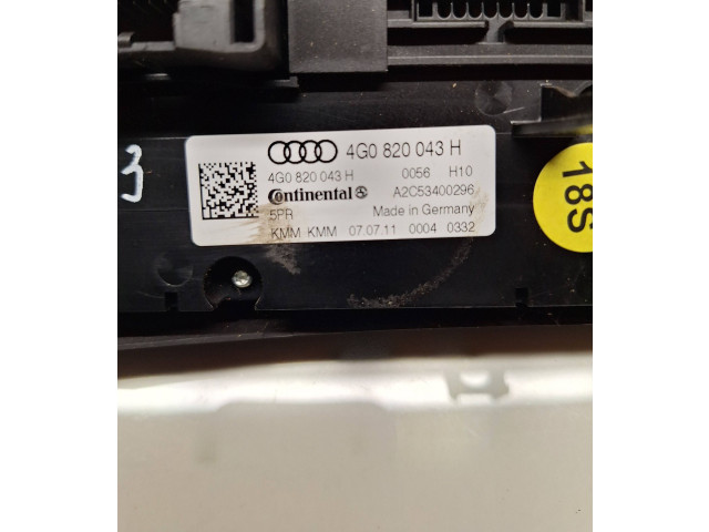 Блок управления климат-контролем 4G0820043H, A2C53400296 Audi A6 S6 C7 4G