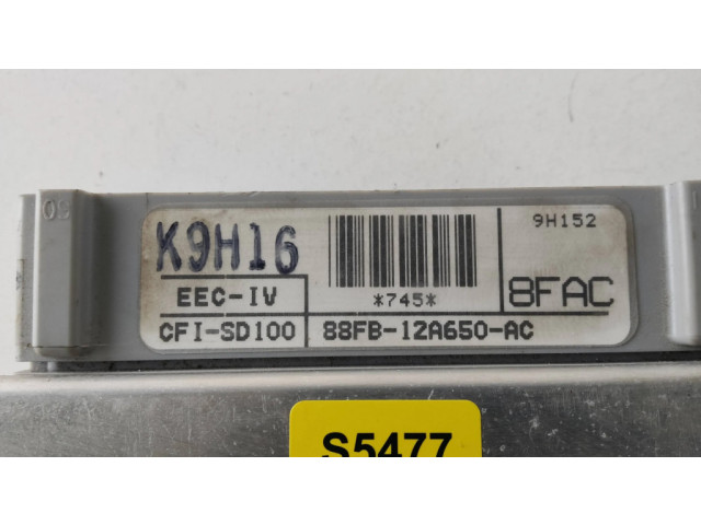 Řídící jednotka 88FB12A650AC, S5477 Ford Fiesta 1988