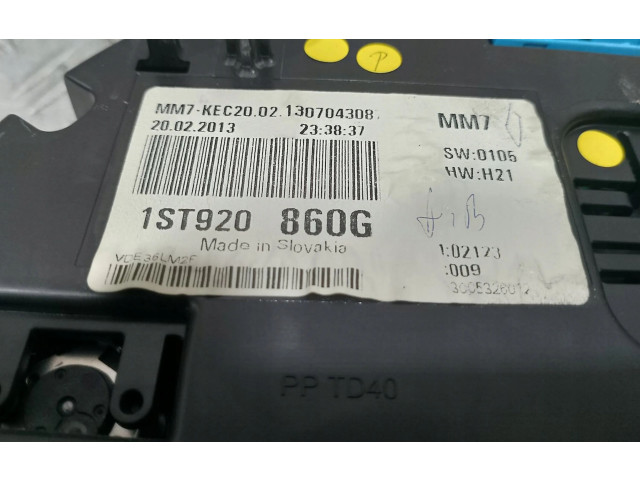 Панель приборов 1ST920860G   Skoda Citigo       