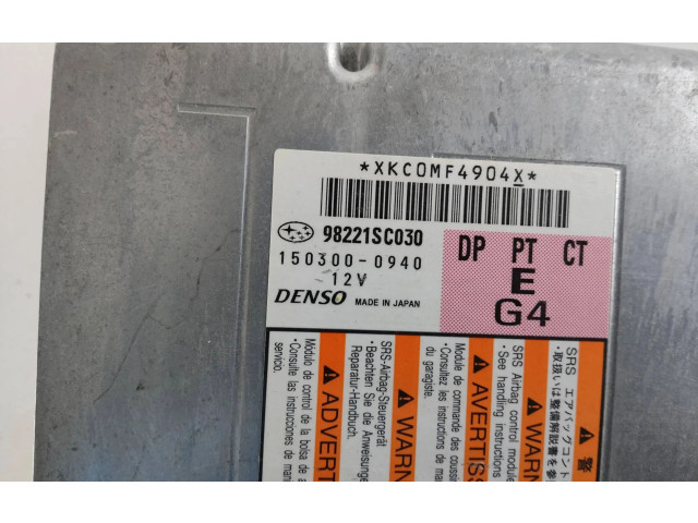 Блок управления надувных подушек 98221SC030, 1503000940 Subaru Forester SH