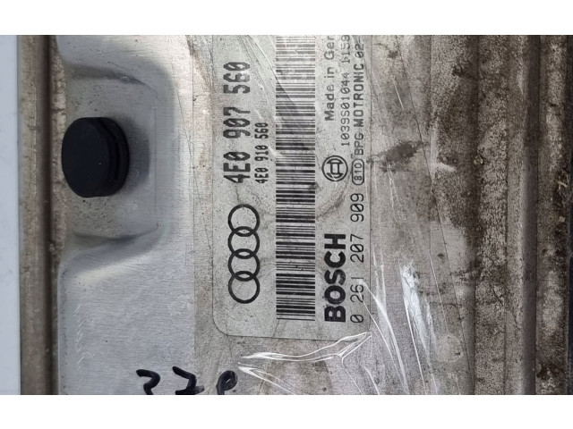 Блок управления двигателем Блок управления 4E0907560   Audi A8 S8 D3 4E