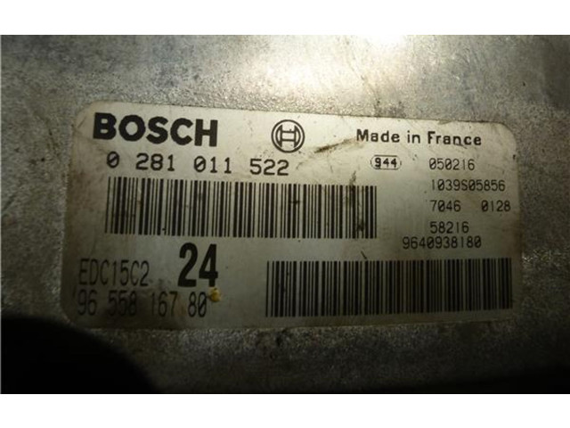 Блок управления двигателем ECU 281011522, 9655816780EDC15C2   Lancia Phedra