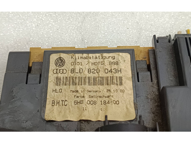 Блок управления климат-контролем 8L0820043H, 5HB00818400   Audi A3 S3 8L